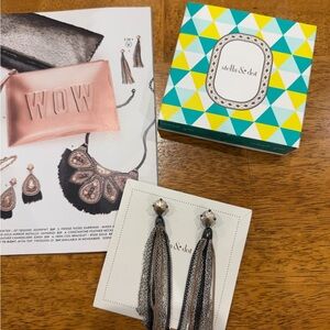 Stella & Dot Fringe Tassel Earrings, Mixed Metal